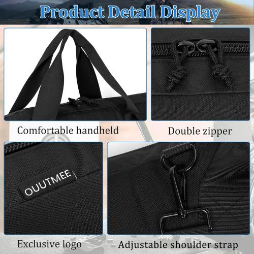 Color green Soft Double Shotgun Rifle Case 32/38/42/46/52/55 Long Rifle Bag for Hunting Shooting Range, Firearm Transportation, With Multiple Magazine Holder Pouches