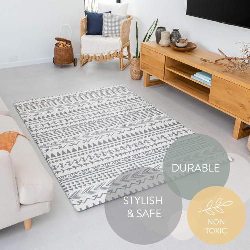 Berry Lane Baby Play Mat | Large 6.5 ft x 4.5 ft One-Piece Reversible Foam Floor Playmat | Tummy Time | Extra Soft & Thick | Non-Toxic | for Infants, Babies, Toddler, and Kids