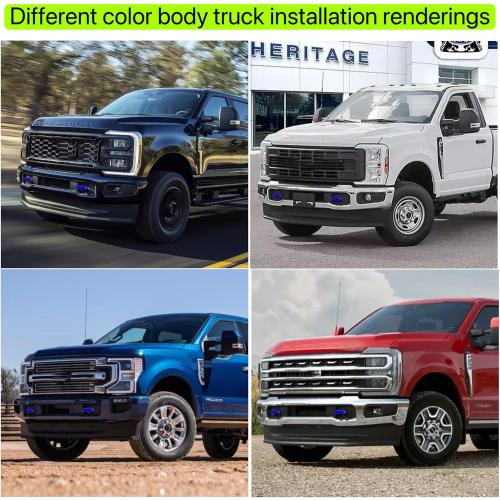 Front Tow Hook Cover for 2017-2026 Ford Super Duty F-250 F-350 F-450,Tow Hitch Covers, Ford Truck Accessories, Pickup Truck Accessories, F250 Must Haves, Silicone, Blue (2 Pack)