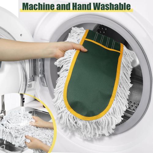 24 Commercial Dust Mop for Floor Cleaning, Heavy Duty Large Mop with Replacement Mops Pads, Industrial Duster Floor Wet Dry Broom for Cleaning Office Garage Hardwood Warehouse