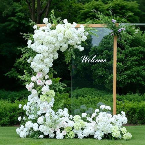 20 Pcs White Hydrangea Artificial Flowers Bulk, Faux Hydrangea Flowers Heads, Artificial Fake Silk Hydrangea Flowers with Stems, White Flowers Artificial for Decoration Wedding Décor