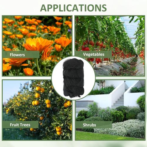 Heavy Duty Garden Netting with 5/8 Mesh, 50x50 Ft Extra Strong Woven Poultry Netting Plant Protection Netting for Fruit Trees, Vegetables & Flowers, Animal Fencing Against Birds, Deer, Poultry
