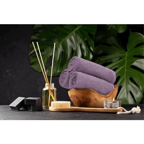 Softolle Salon Towels – Pack of 24 (16x27) 100% Cotton Ring Spun – Ultra Soft, Highly Absorbent Hand Towels – Bulk for Spa, Gym & Salon (Purple Ash)