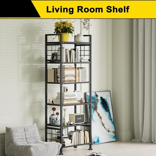 6-Wire Garage Shelving Storage Shelves, Metal Shelving Unit Pantry Rack, Kitchen Storage Adjustable Shelf 900Lbs Capacity for Laundry Kitchen Bathroom Organizer(Black)
