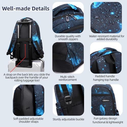MITOWERMI Kids Backpack for Boys Girls Elementary School Backpacks Boys Children Bookbags Primary Kindergarten Backpack Galaxy Black Blue