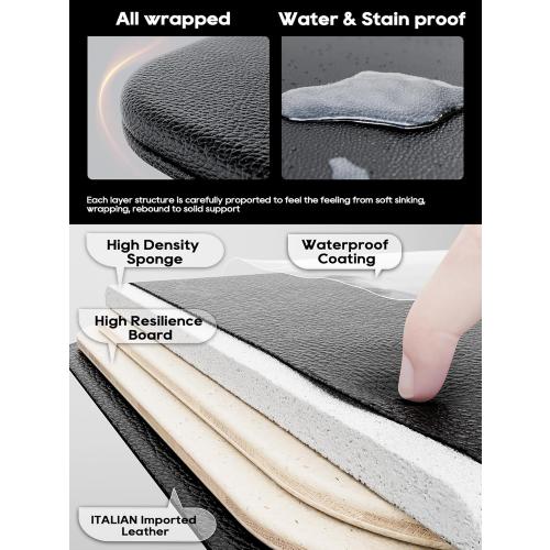 Black 30 NODOCA Arm Rest for Desk, Ergonomics Wrist Rest, Desk Extender, Soft Sponge Built-in, Comfortable Arm Support for Desk, Wrapped in Eco-Friendly Leather, Foldable Elbow Rest for Desk(1, Black, 30'')