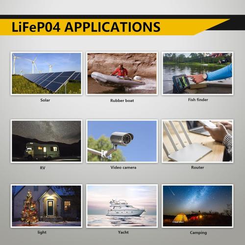 12V 20Ah Lithium LiFePO4 Deep Cycle Battery 2 Pack, 4000  Cycles Rechargeable Battery for Electric Scooter, Ride On Toy, Lighting, Power Wheels, Fish Finder and More with Built-in 40A BMS