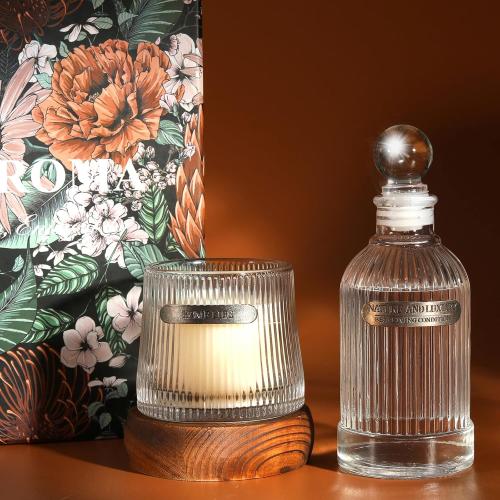 2 Pack Fragrance Reed Diffuser/Aqua Marine/Reed Diffuser Set,Oil Diffuser &Scented Candle&Reed Diffuser Sticks,air freshener for Bedroom Bathroom Office,Fragrance and Gifts