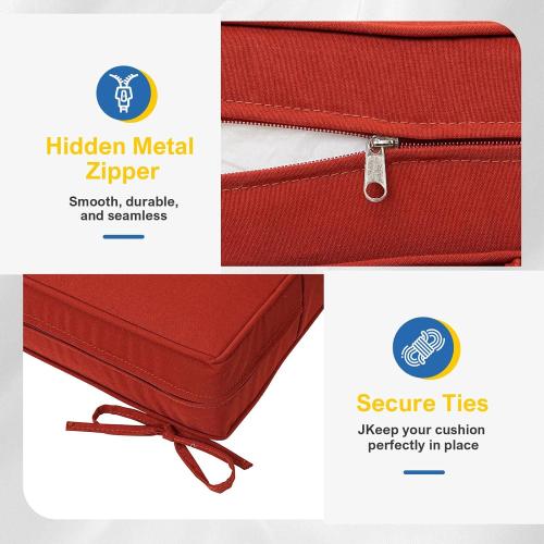 Naga Bahna 1 1, 24 x 24 Inch, Brick Red 2 Count