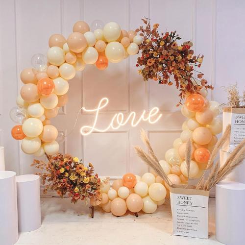 Round Backdrop Stand 6.6ft, Stable Gold Circle Balloon Arch Stand Metal Arch Backdrop Stand for Wedding Birthday Party Baby Shower Decoration(6.6FT)