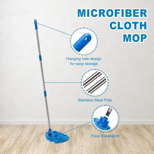 KeFanta Mop, Microfiber Cloth Mops for Floor Cleaning, 49 Long Handle