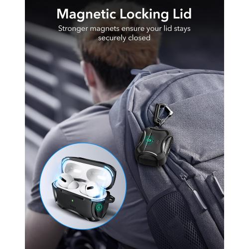 ESR for AirPods Pro 2 Case, Compatible with MagSafe, Cyber Series, Black