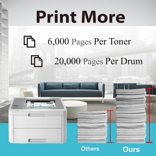 Compatible DR400 Drum Unit and TN460 Toner Cartridge Set Replacement for Brother TN-460 Toner DR-400 Drum for DCP-1200 HL-1440 MFC-8300 MFC-9870 MFC-P2500 IntelliFax-4100E Printer (2-Pack)