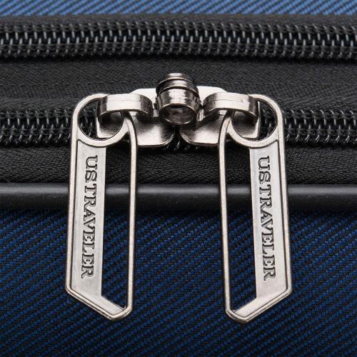 U.S. Traveler Aviron Bay Expandable Softside Luggage with Spinner Wheels, Navy, Large 31-Inch