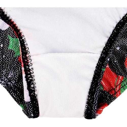 TFJH E Kids 3/4 Sleeve Girls' One Piece Sparkly Gymnastics Leotard Practice Outfits