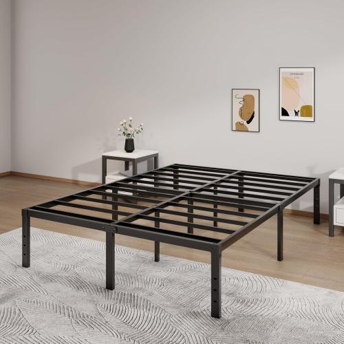 Metal Bed Frame Full Size - 16 Inch Heavy-Duty Full Platform Bed Frame No Box Spring Needed, Easy Assembly, Noise-Free, Sturdy Mattress Foundation, Underbed Storage Space