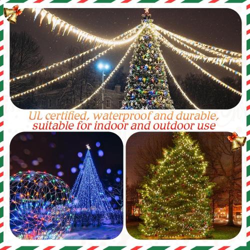 C7/e12 Christmas Light String Set, UL Listed C7 Christmas Light Strand Spool Stringer 12 Spacing Spool Wire for Patio Backyard Xmas Tree Roofline(100ft)