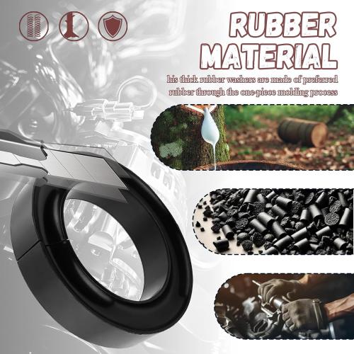 2PCS Coil Spring Spacers for Cars,Vibration Damping Rubber Coil Spring Insulator Suitable for 5-5.5OD Springs,Universal Coilovers Suspension Kit for Heavy Duty Sprung Support