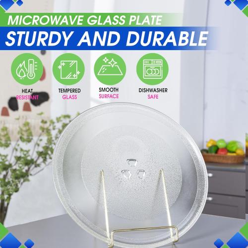 Microwave Plate Replacement 12 3/4 Fits 1B71961F LG and Kenmore Microwave Glass Plate - Exactly Replaces Rotating Microwave Turntable Plate - Oven Spinning Dish Tray For Better Reheating and Cooking