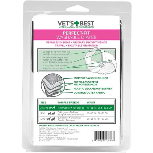 Vet's Best Washable Female Diaper - XXS/XS