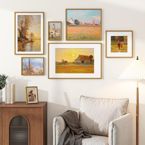 Acovy 18x22 Picture Frame, Aluminum Photo Frame Matted to 15x20, 18 x 22 Poster Frame with High Definition Tempered Glass, Metal Frame for Wall, Wall Hook Included