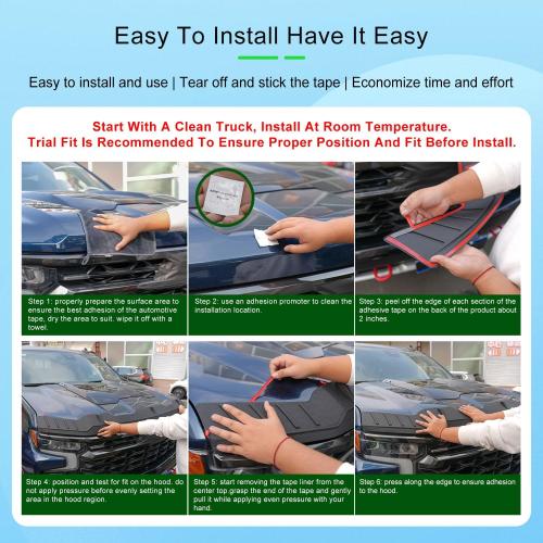 xipoqix Hood Protector Compatible with 2024-2026 Toyota Tacoma 2025 2026 4Runner Hood Shield Deflector Replacement for 2024-2026 Toyota Tacoma Accessories