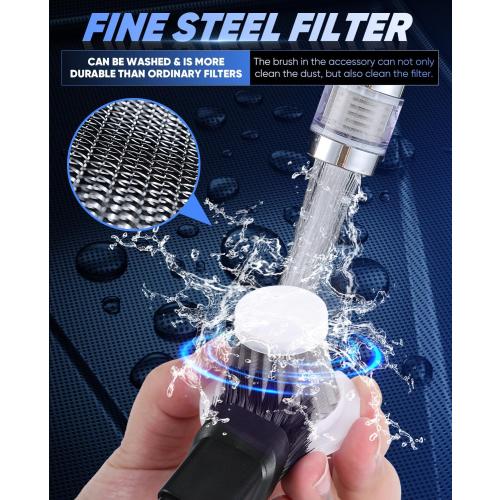 Saker Car Vacuum Portable Cordless Handheld Car Vacuum 15000PA High Power with Brushless Motor and Blower for Cars,Office,Home Cleaning HL107B