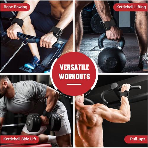 Weight Lifting Wrist Strap, Double-Layer Leather for Deadlift Powerlifting