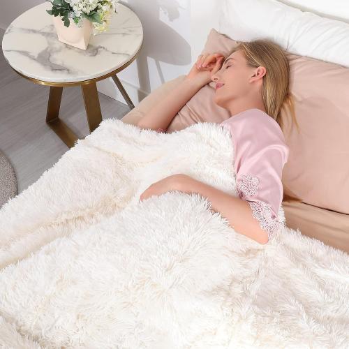 COLOR GREY ❗❗Tuddrom Decorative Extra Soft Fuzzy Faux Fur Throw Blanket 50 x 60,Solid Reversible Long Hair Shaggy Blanket,Fluffy Cozy Plush Comfy Microfiber Fleece Blankets for Couch Sofa Bedroom,