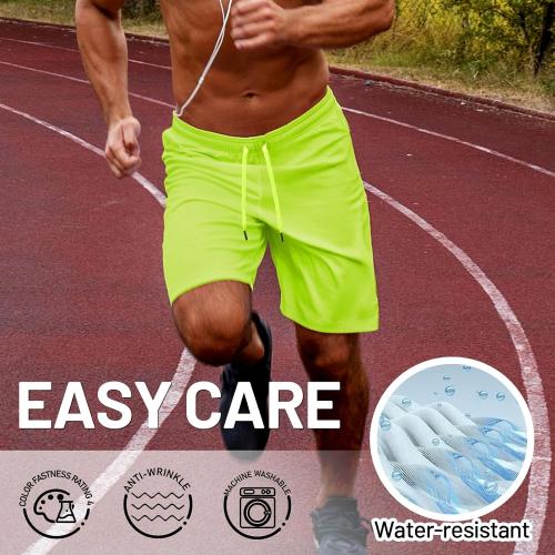MIER Men's Workout Running Shorts 7 Inch Lightweight Athletic with Zipper Pockets No Liner Quick-Dry Gym Active Shorts size small