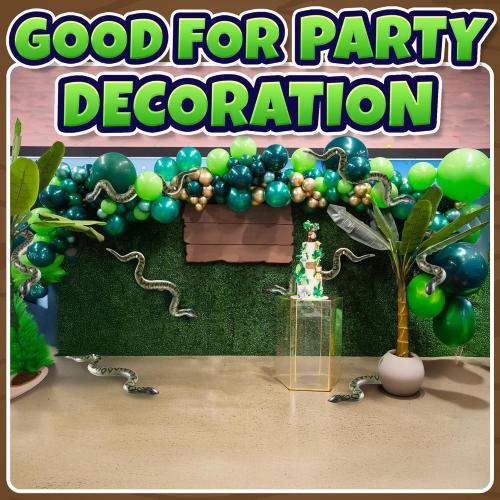 Inflatable Fake Snake Toys (3 Pack) - 39 Inch Blow Up Snakes for Pool Floats, Jungle Party, Rainforest, Reptile & Safari Theme, Inflatable Animal Party Decorations & Supplies