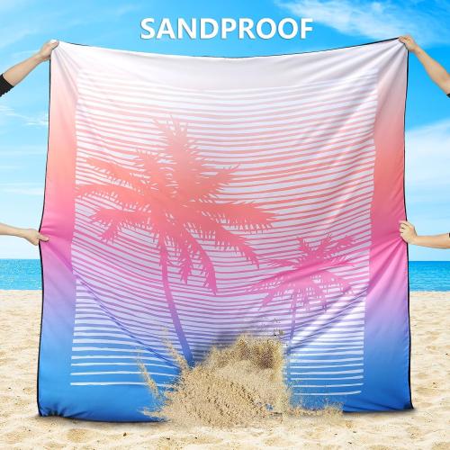 WIWIGO Beach Blanket Mat Waterproof Sandproof for 2-8 Adults Quick Drying