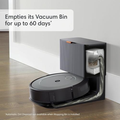 iRobot Roomba Combo i3  (3574) Robot Vacuum & Mop – Self-Empty for Up to 60 Days, Clean by Room with Smart Mapping, Dual Multi-Surface Brushes for a Thorough Clean, Ideal for Homes with Pets