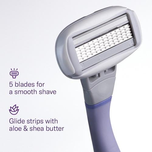 Flamingo Women's Original Razor Blade Refill Cartridges for Women -**** 10 Count -**** 5-Blade Shaving Razors for Women