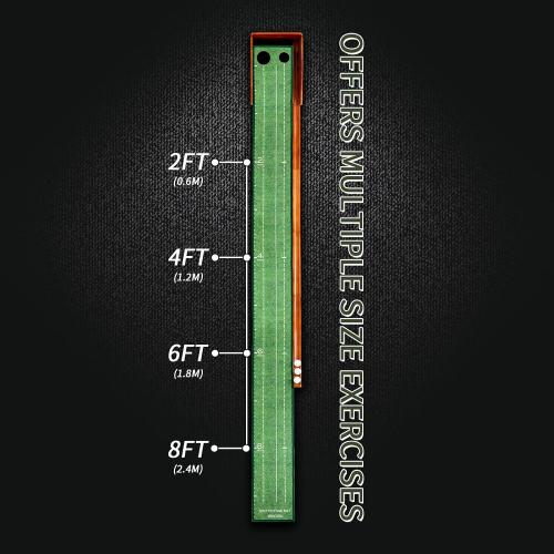 Putting Green Indoor,Golf Putting Mat with Auto Ball Return,Premium Crystal Velvet Surface, Practice Putting mat, Perfect Training Aid & Gift for Golf Lovers Christmas