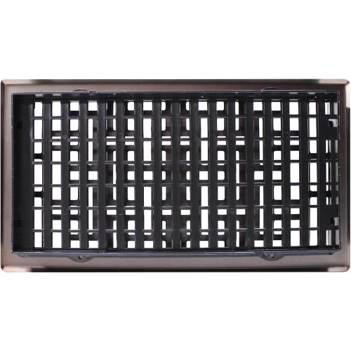 Decor Grates AJH614-RB Oriental Floor Register, 6X14 Inches, Rubbed Bronze Finish