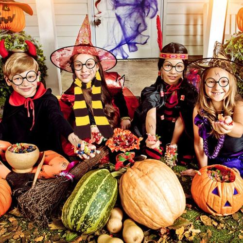 HLenyoy Novelty Scarf Wizard Glasses with Round Frame No Lenses 12 PCs Lightning Bolt Tattoos for Kids Christmas Birthday Party Cosplay Costume Accessories