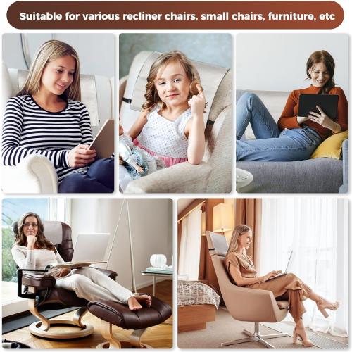 Headrest Cover for Recliner Chair Recliner Headrest Protector Faux Leather Headrest Cover with Elastic Straps Couch Headrest Covers for Furniture Sofa Protector 17 x 27In(Beige)