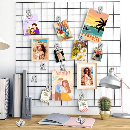 20 Pack Fridge Magnet Refrigerator Magnets, Strong Magnetic Clips, Heavy Duty Clip Magnets for Photo Displays, Whiteboard Magnets for Home, Office, Classroom, Job Ticket Holders
