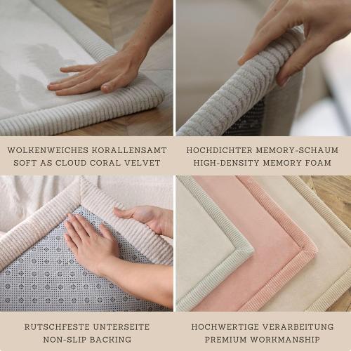 Hakuna Matte CloudSoft Baby Play Mat for Floor 60 x 80 Brown | Coral Velvet high-density foam Rug for Crawling & Cozy Play – Non-Slip, Water-Resistant, Easy-CareTummy Time Mat