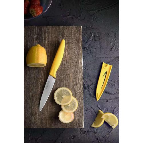 Paring knife, 4PCS Paring knives (4 Knives and 4 Knife cover), 4 Inch Peeling Knife, Fruit and Vegetable Knife, Ultra Sharp Kitchen Knives, German Steel, PP Plastic Handle