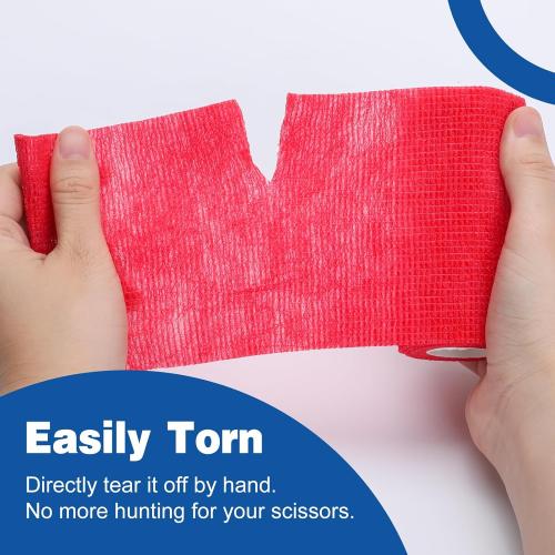 AZEN 9 Pack Self Adhesive Bandage Wrap, 4 X 5 Yards Elastic Cohesive Bandage Wrap, Color Athletic Tape, Tattoo Grip Tape Wrap, Vet Wrap, Ankle Tape