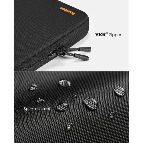 tomtoc 360 Protective Laptop Sleeve for 14-inch MacBook Pro M4/M3/M2/M1 Pro/Max A3112 A3401 A3185 A2992 A2918 A2779 2024-2021, Water-Resistant Case Bag with Accessory Pocket for 13.8 Surface Laptop 7