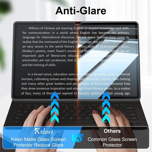 2 Pack for Samsung Galaxy Tab S10 Lite / S10 FE / S9 FE 10.9” / Galaxy Tab S9 11” Matte Glass Screen Protector (Not Privacy) Anti Glare Anti Fingerprint Tempered Glass with Alignment Frame