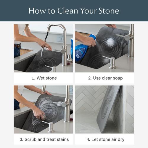 Dorai Home Stone Bath Mat - Premium Diatomaceous Earth Bath Floor Mats with Non-Slip Base, Fast-Drying Modern Shower Mat for Bathroom | Rain Ash - 23.6x15.4