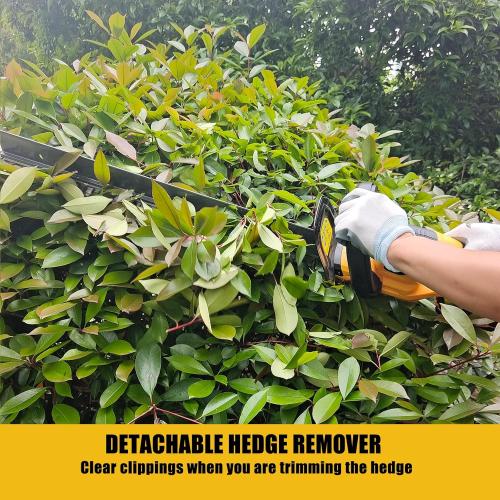 Yellow 22 MaxMore Cordless Hedge Trimmer, Compatible with DeWALT 20V Max Battery (Tool Only) Electric Brushless Hedge Shear with 22-Inch Blade & 1500RPM Speed & Safety Lock, Lightweight & Handheld for Lawn Yard