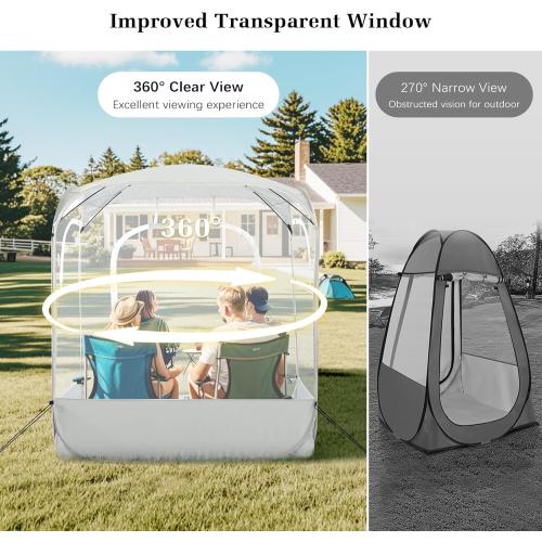 Raynesys Sports Pods Fits 3-4 Persons, Instant Pop Up Bubble Tent, Sport Tents with Spacious Interior, Good Visibility for Outside Sports Events, Fishing