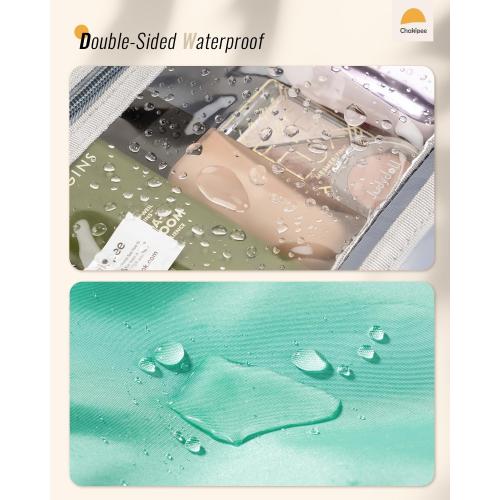 Travel Hanging Toiletry Bag for Women - Waterproof Cosmetic Organizer with Clear Window, Lightweight Bathroom Bags for Essentials, Makeup, Shampoo, Toiletries Green, Medium