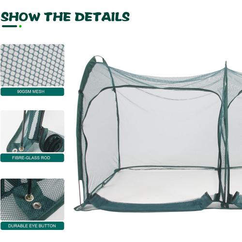 Flexible Net Grow Tunnel - Garden Greenhouse Mesh Covers Growhouse Cloche for Protecting Fruit Vegetables Plants Cultivation from Animals(2M)