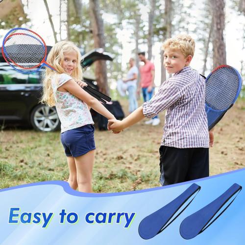 Badminton Rackets shuttlecocks and Carrying Bags, Sturdy Lightweight Badminton Rackets Racquet for Adults Beginners Indoor Outdoor Backyards